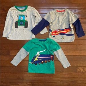 Set of three boys long sleeve tee shirts size 2T.